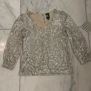 Silver glitter blouse size xxsmall